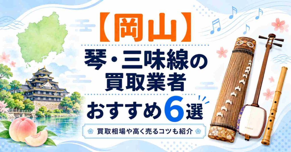 岡山　琴　三味線　和楽器　買取　古い